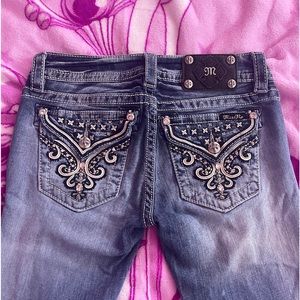 *SOLD*Y2K miss me rhinestone lowrise jeans